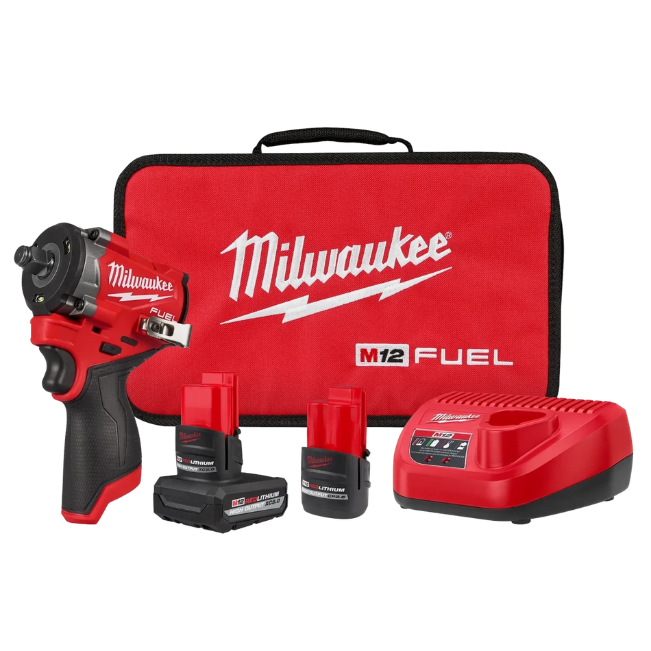 M12 FUEL™ Stubby 1/2" Impact Wrench Kit - AAA Industrial Supply
