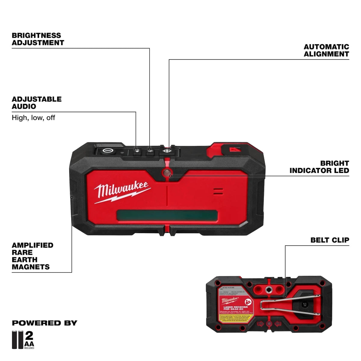 M12™ Green 360° 3-Plane Laser w/Automatic Alignment & Receiver - AAA Industrial Supply