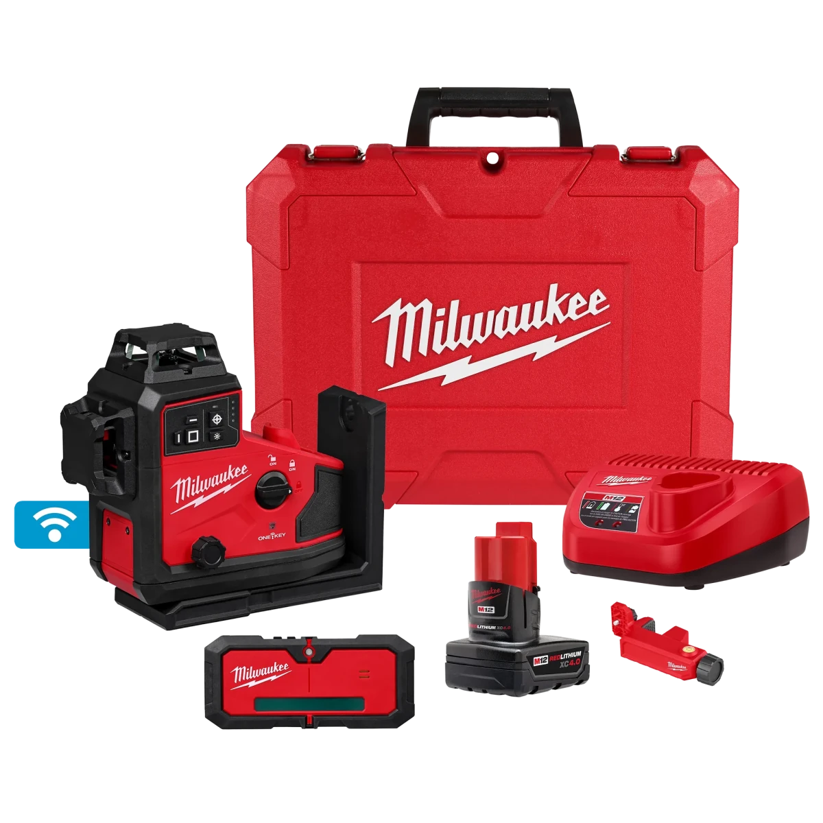 M12™ Green 360° 3-Plane Laser w/Automatic Alignment & Receiver - AAA Industrial Supply