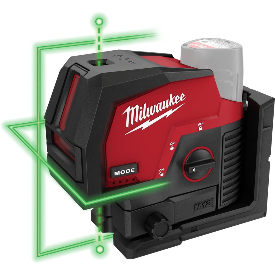 M12™ Green Cross Line and Plumb Points Laser - AAA Industrial Supply