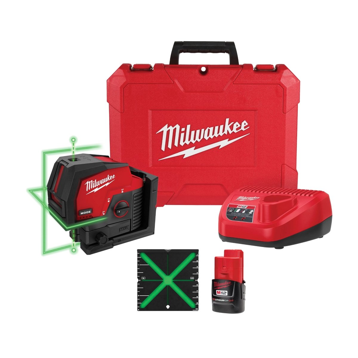 M12™ Green Cross Line & Plumb Points Laser Kit - AAA Industrial Supply