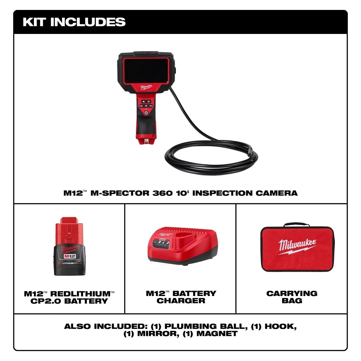 M12™ M - Spector™ 360 10' Inspection Camera - AAA Industrial Supply