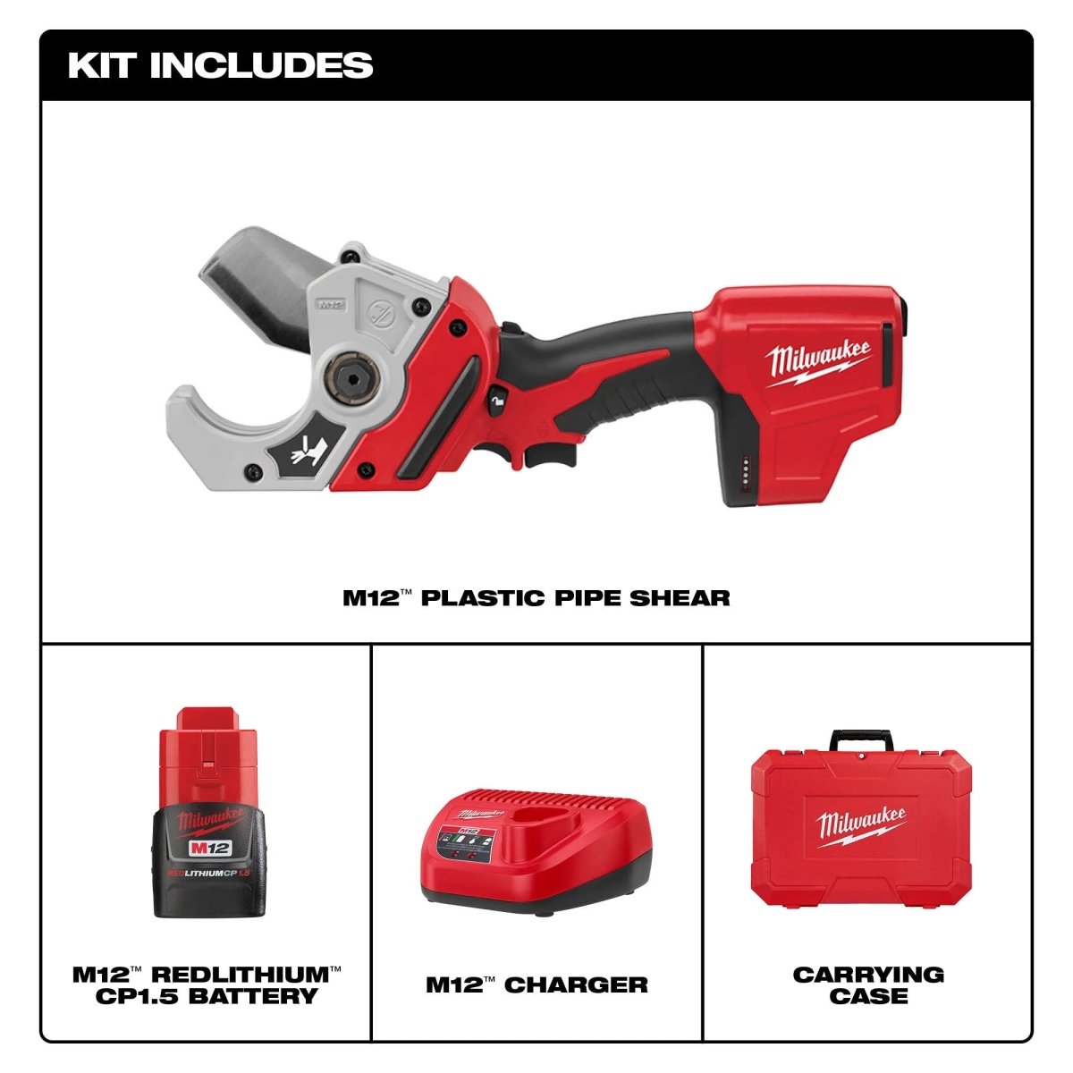 M12™ Plastic Pipe Shear Kit - AAA Industrial Supply