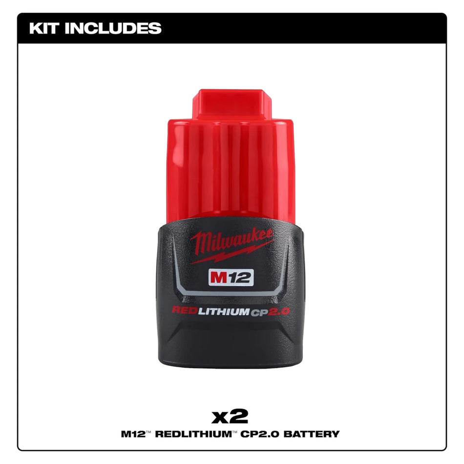 M12™ REDLITHIUM™ CP2.0 Battery Two Pack - AAA Industrial Supply
