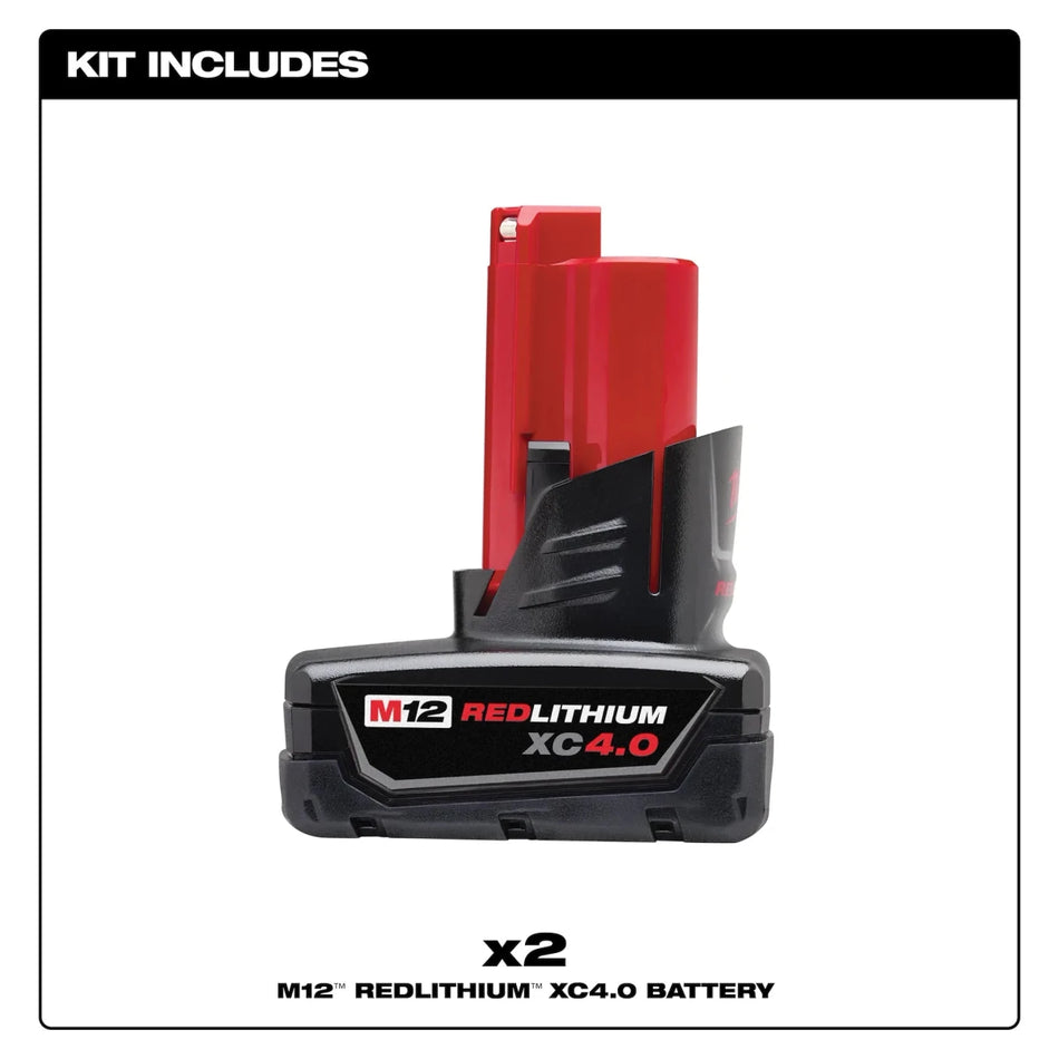 M12™ REDLITHIUM™ XC4.0 Battery Two Pack - AAA Industrial Supply