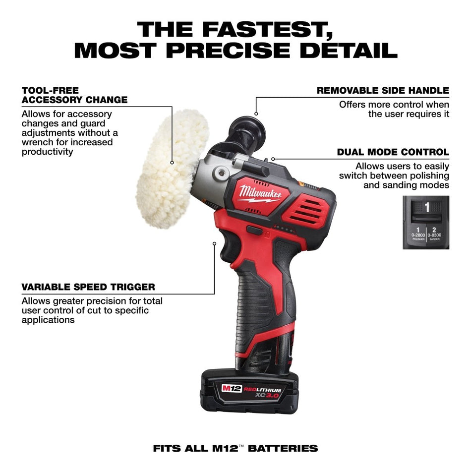 M12™ Variable Speed Polisher/Sander Kit - AAA Industrial Supply