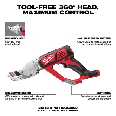 M18™ 18 Gauge Single Cut Shear - AAA Industrial Supply
