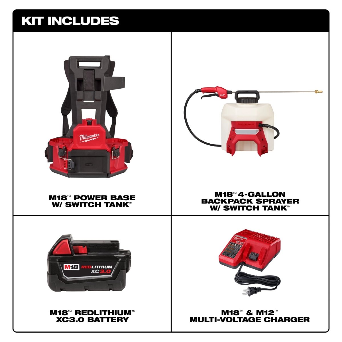M18™ 4 - Gallon Backpack Sprayer w/ SWITCH TANK™ (Kit) - AAA Industrial Supply