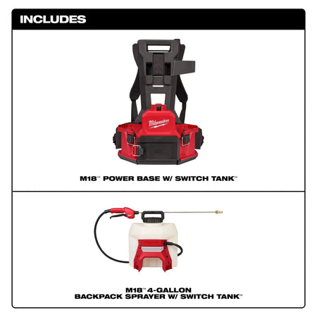 M18™ 4 - Gallon Backpack Sprayer w/ SWITCH TANK™ (Tool Only) - AAA Industrial Supply