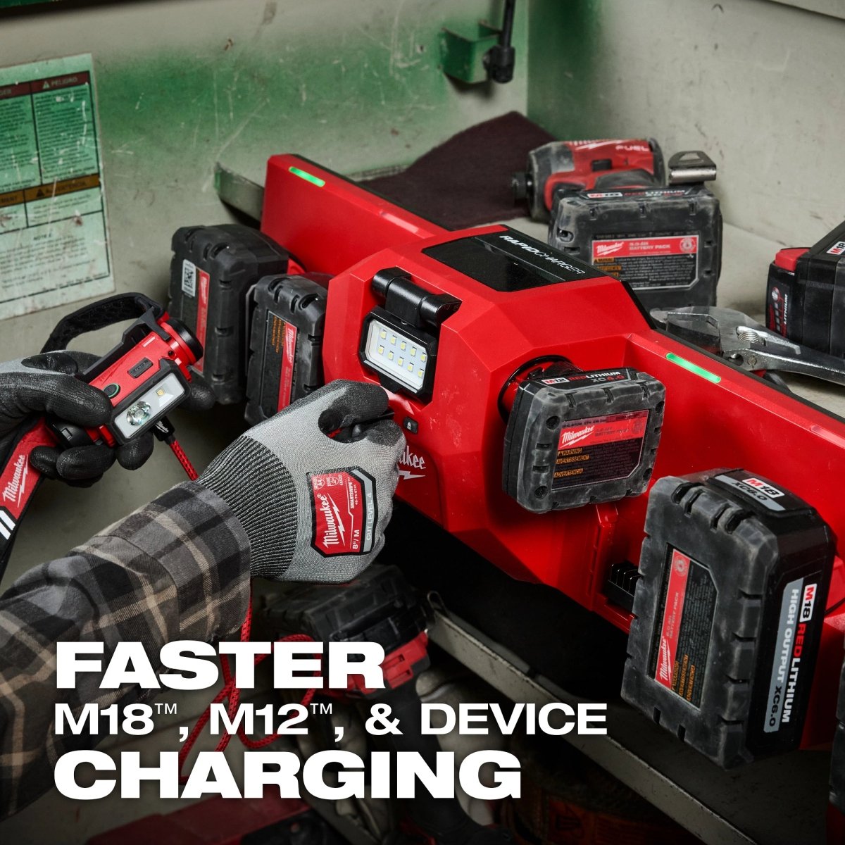 M18™ and M12™ Gangbox Rapid Charger - AAA Industrial Supply