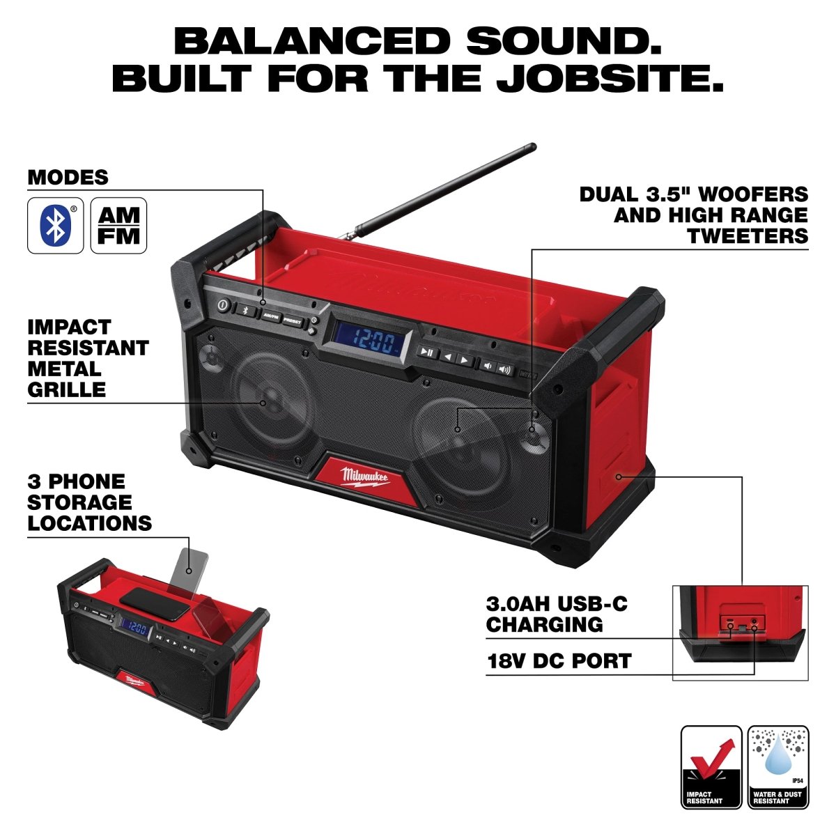 M18™ Bluetooth® Jobsite Radio - AAA Industrial Supply