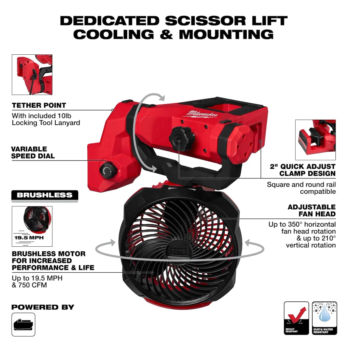 M18™ Brushless Scissor Lift Fan - AAA Industrial Supply