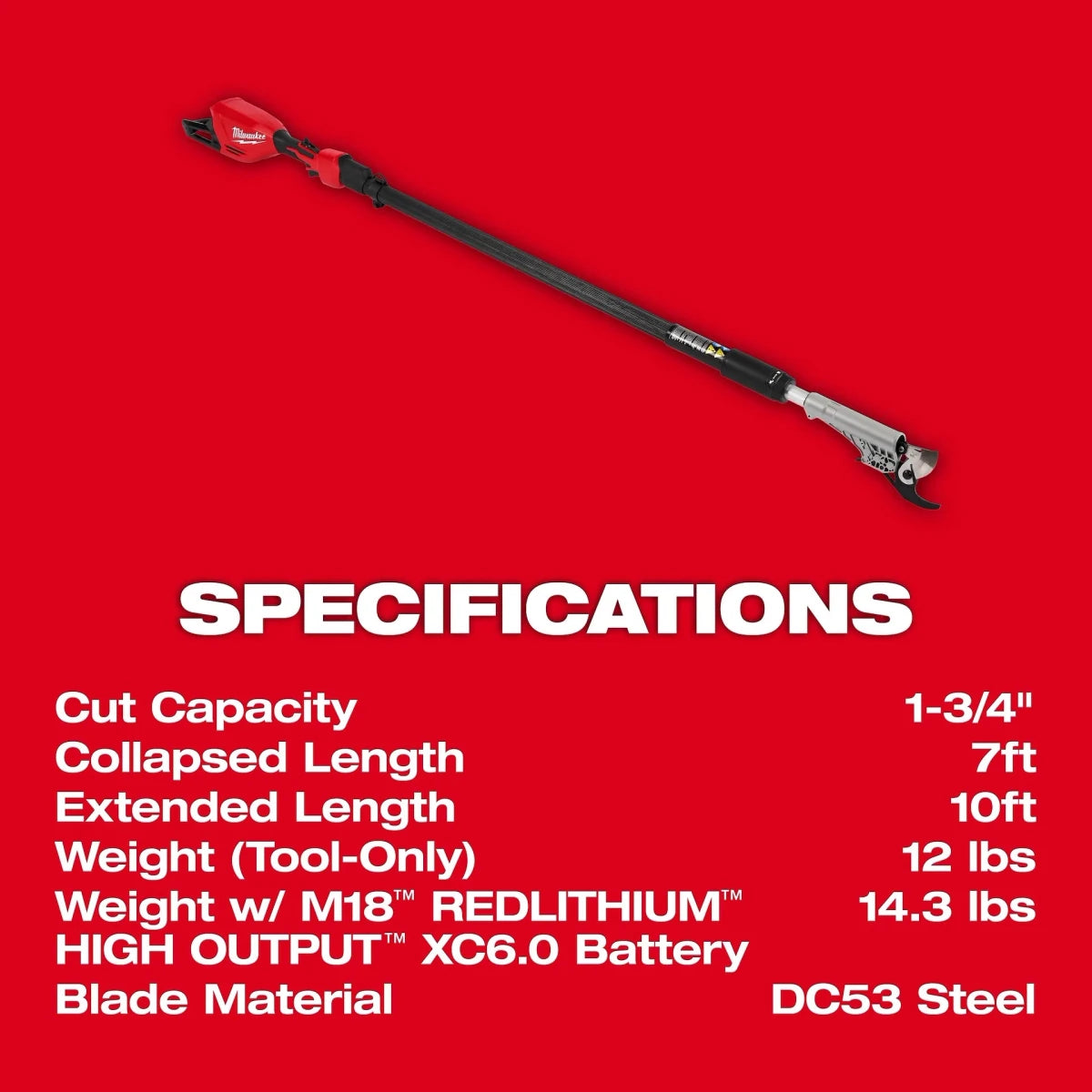 M18™ Brushless Telescoping Pole Pruning Shears Kit - AAA Industrial Supply