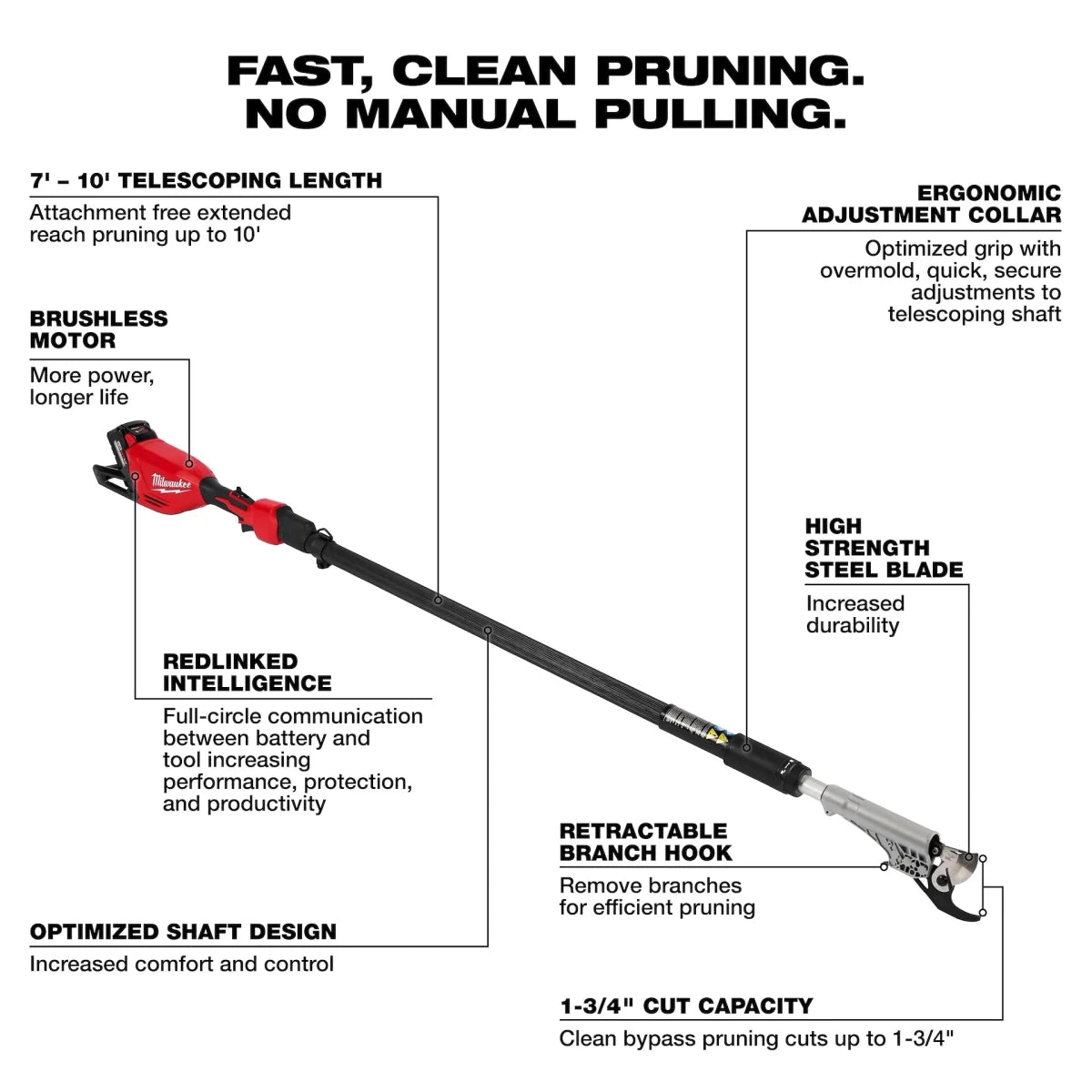 M18™ Brushless Telescoping Pole Pruning Shears Kit - AAA Industrial Supply
