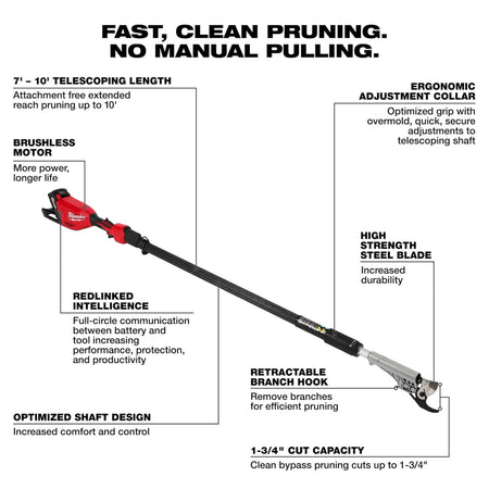 M18™ Brushless Telescoping Pole Pruning Shears Kit - AAA Industrial Supply