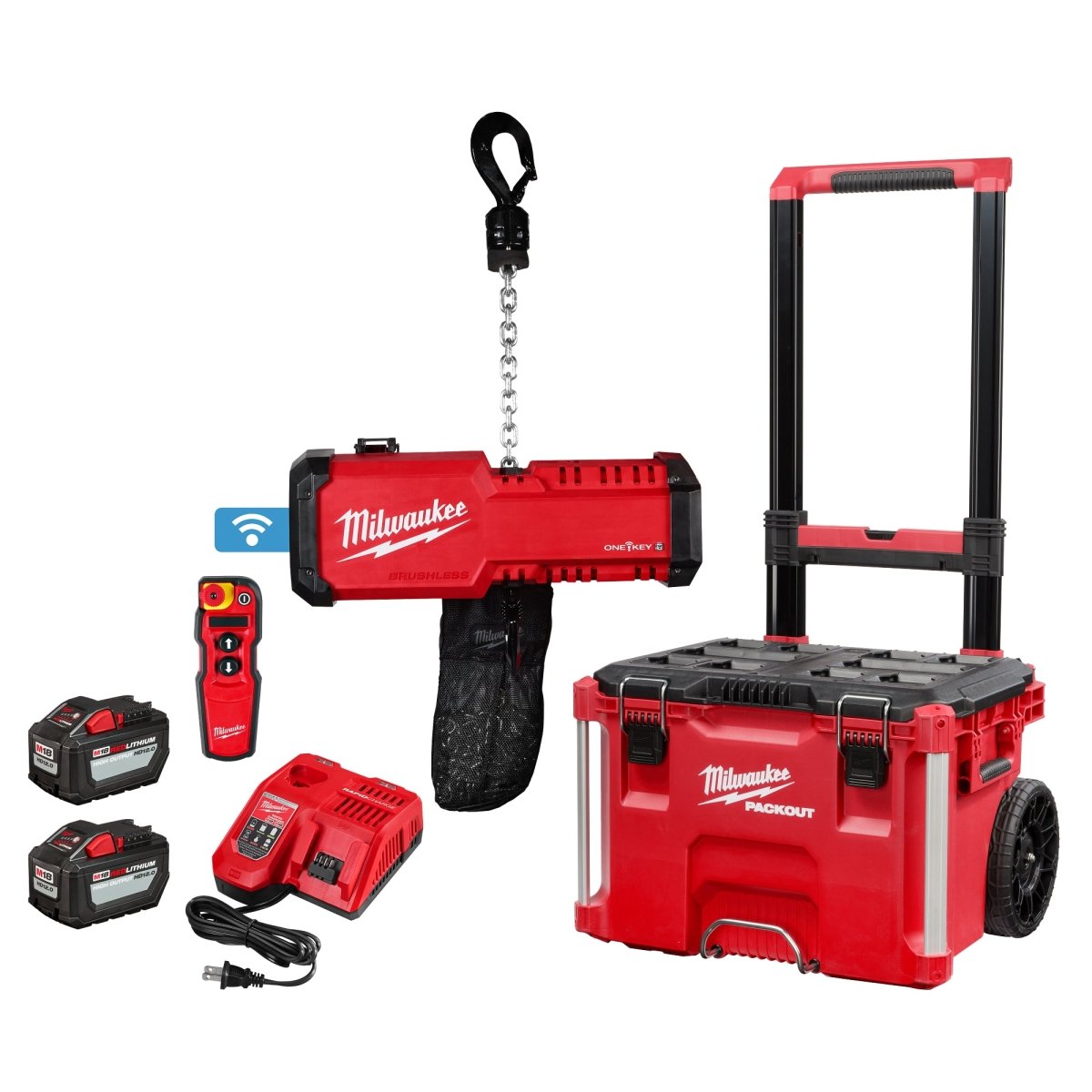 M18™ Compact 1 - Ton Chain Hoist w/ ONE - KEY™ - AAA Industrial Supply