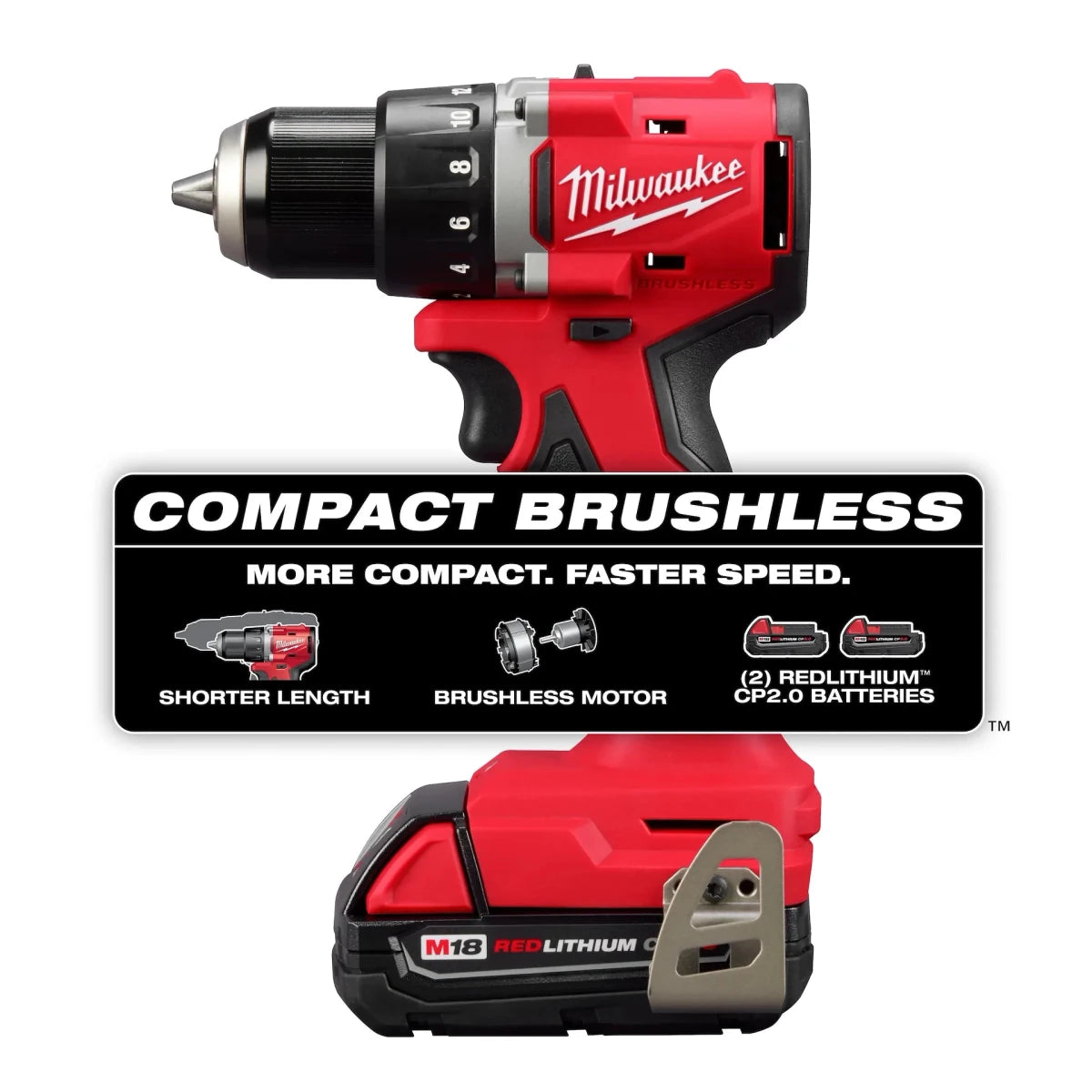M18™ Compact Brushless 1/2" Drill/Driver Kit - AAA Industrial Supply