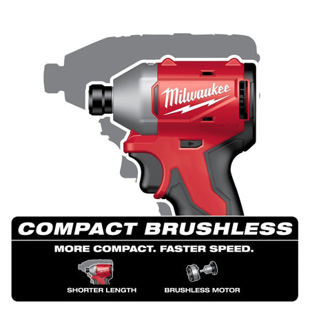 M18™ Compact Brushless 1/4" Hex Impact Driver - AAA Industrial Supply