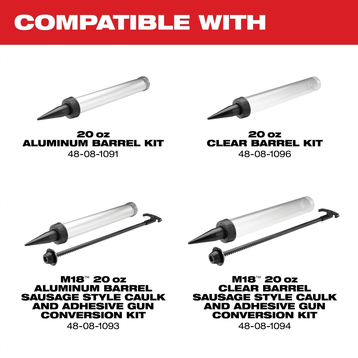 M18™ Cordless 20 - oz Aluminum Barrel Caulk and Adhesive Gun Kit - AAA Industrial Supply