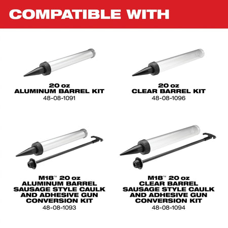M18™ Cordless 20 - oz Aluminum Barrel Caulk and Adhesive Gun Kit - AAA Industrial Supply