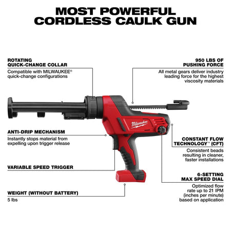 M18™ Cordless Caulk and Adhesive Gun - AAA Industrial Supply