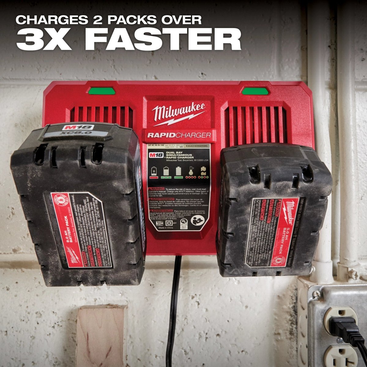 M18™ Dual Bay Simultaneous Rapid Charger - AAA Industrial Supply