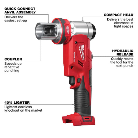 M18™ FORCE LOGIC™ 6T Knockout Tool 1/2" - 2" - AAA Industrial Supply