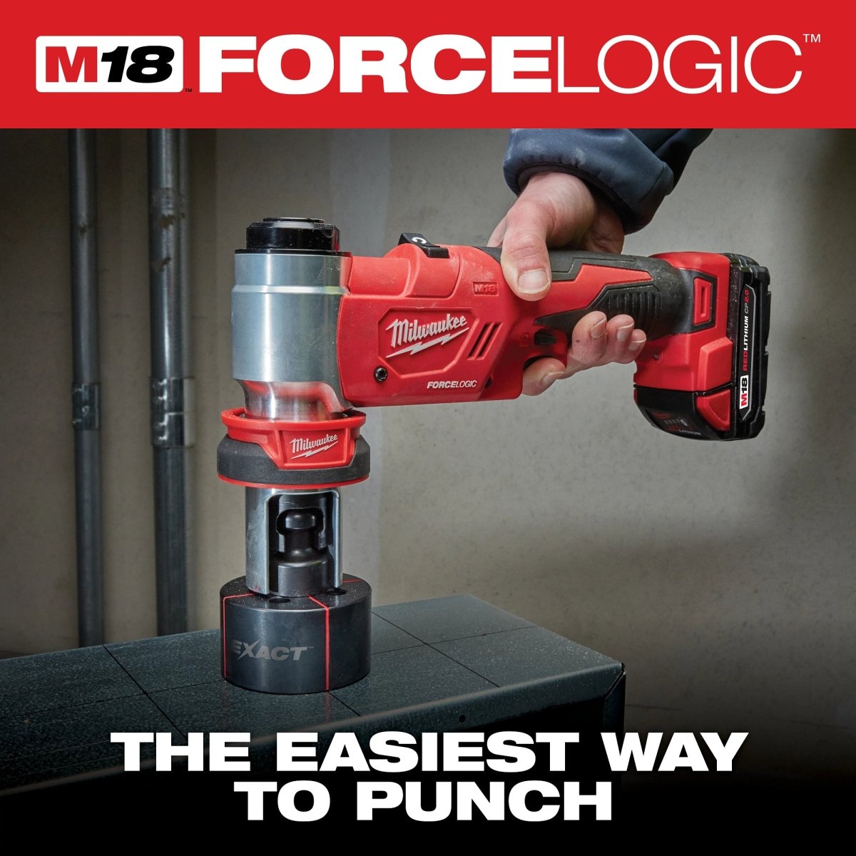 M18™ FORCE LOGIC™ 6T Knockout Tool 1/2" - 4" Kit - AAA Industrial Supply