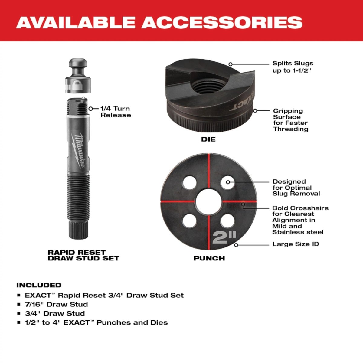 M18™ FORCE LOGIC™ 6T Knockout Tool 1/2" - 4" Kit - AAA Industrial Supply