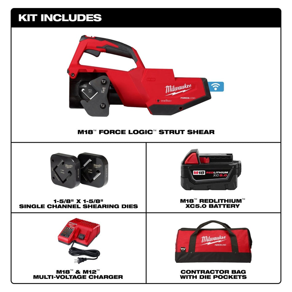 M18™ FORCE LOGIC™ Single Channel Strut Shear Kit - AAA Industrial Supply