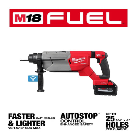 M18 FUEL™ 1 - 1/4” SDS Plus D - Handle Rotary Hammer Kit w/ ONE - KEY™ - AAA Industrial Supply