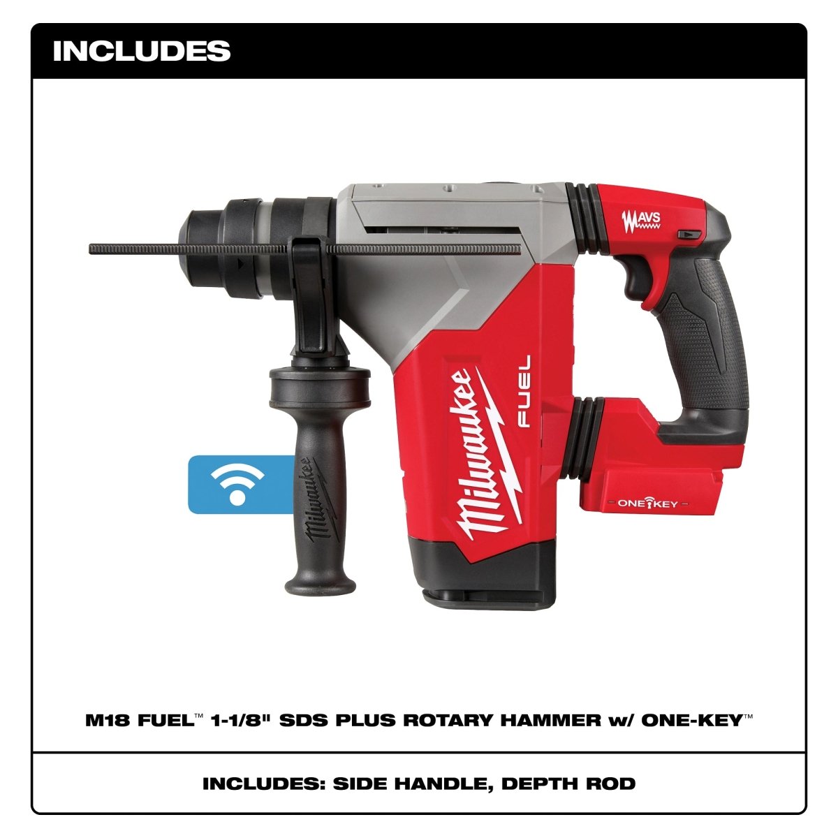 M18 FUEL™ 1 - 1/8" SDS Plus Rotary Hammer w/ ONE - KEY™ - AAA Industrial Supply