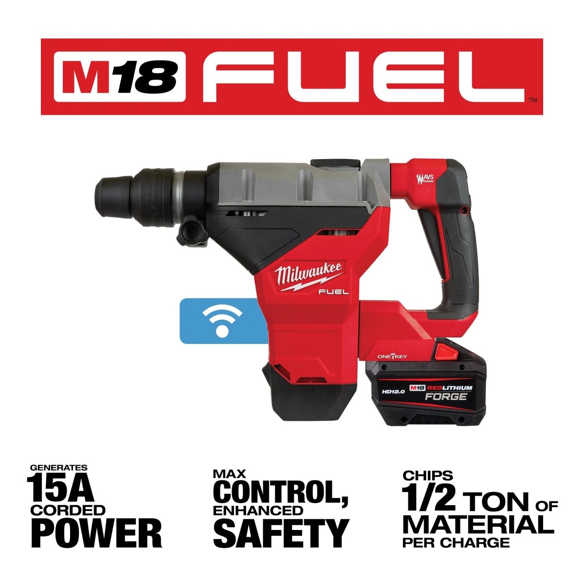 M18 FUEL™ 1 - 3/4" SDS MAX Rotary Hammer Kit w/ONE - KEY(tm) - AAA Industrial Supply