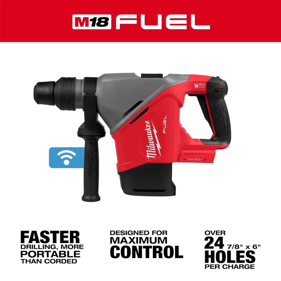 M18 FUEL™ 1-9/16" SDS Max Rotary Hammer w/ ONE-KEY™ (Bare Tool) - AAA Industrial Supply