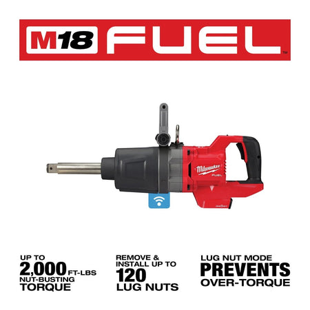 M18 FUEL™ 1" D - Handle Ext. Anvil High Torque Impact Wrench w/ ONE - KEY™ - AAA Industrial Supply