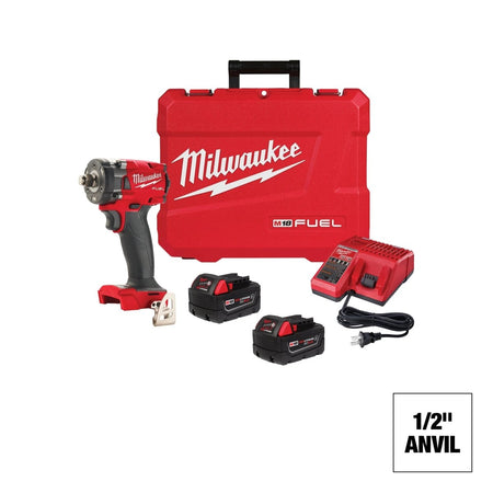 M18 FUEL™ 1/2 " Compact Impact Wrench w/ Friction Ring Kit - AAA Industrial Supply