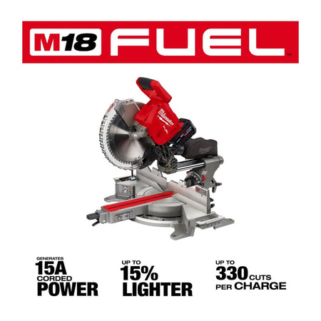 M18 FUEL™ 12" Dual Bevel Sliding Compound Miter Saw - AAA Industrial Supply