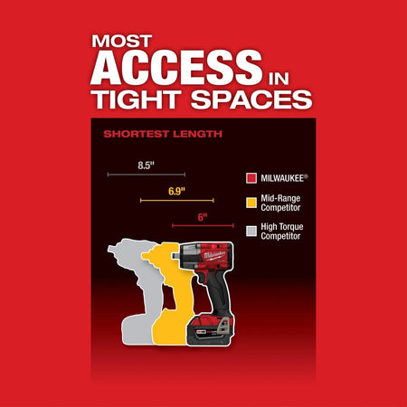 M18 FUEL™ 1/2" Mid - Torque Impact Wrench w/ Friction Ring - AAA Industrial Supply