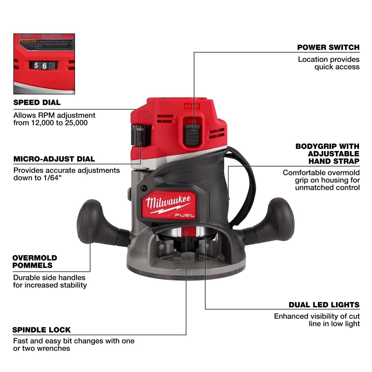 M18 FUEL™ 1/2" Router - AAA Industrial Supply