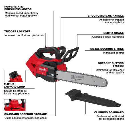 M18 FUEL™ 14" Top Handle Chainsaw (Tool - Only) - AAA Industrial Supply