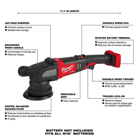 M18 FUEL™ 15mm Random Orbital Polisher - AAA Industrial Supply