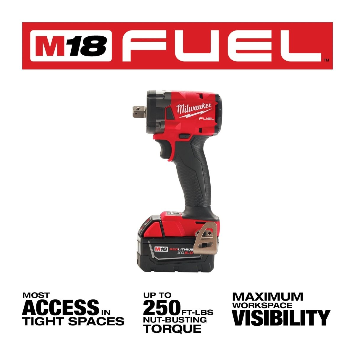 M18 FUEL™ 3/8 " Compact Impact Wrench w/ Friction Ring Kit - AAA Industrial Supply
