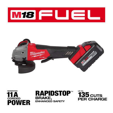 M18 FUEL™ 4 - 1/2" / 5" Braking Grinder Paddle Switch, No - Lock Kit - AAA Industrial Supply