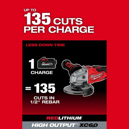 M18 FUEL™ 4 - 1/2" / 5" Braking Grinder Slide Switch, Lock - On - AAA Industrial Supply