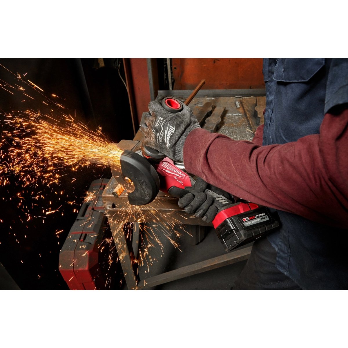 M18 FUEL™ 4 - 1/2" / 5" Braking Grinder Slide Switch, Lock - On - AAA Industrial Supply
