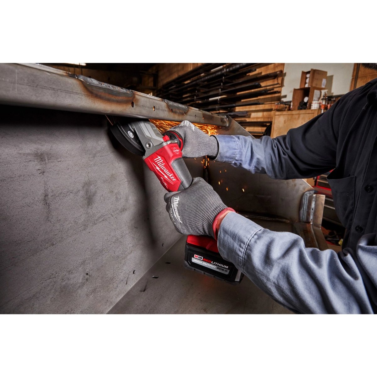 M18 FUEL™ 5" Flathead Braking Grinder, Paddle Switch No - Lock - AAA Industrial Supply
