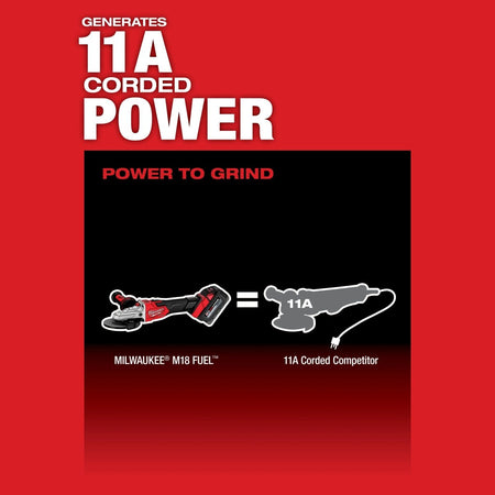 M18 FUEL™ 5" Flathead Braking Grinder, Slide Switch Lock - On - AAA Industrial Supply