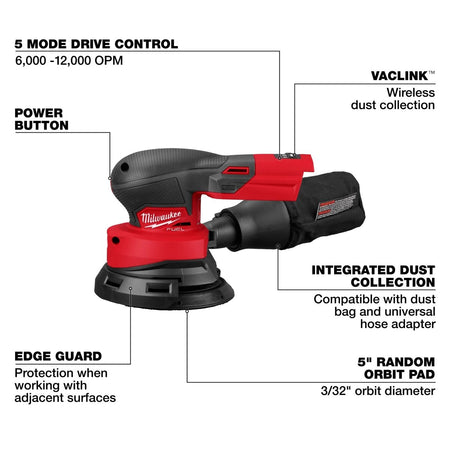 M18 FUEL™ 5" Random Orbital Sander - AAA Industrial Supply