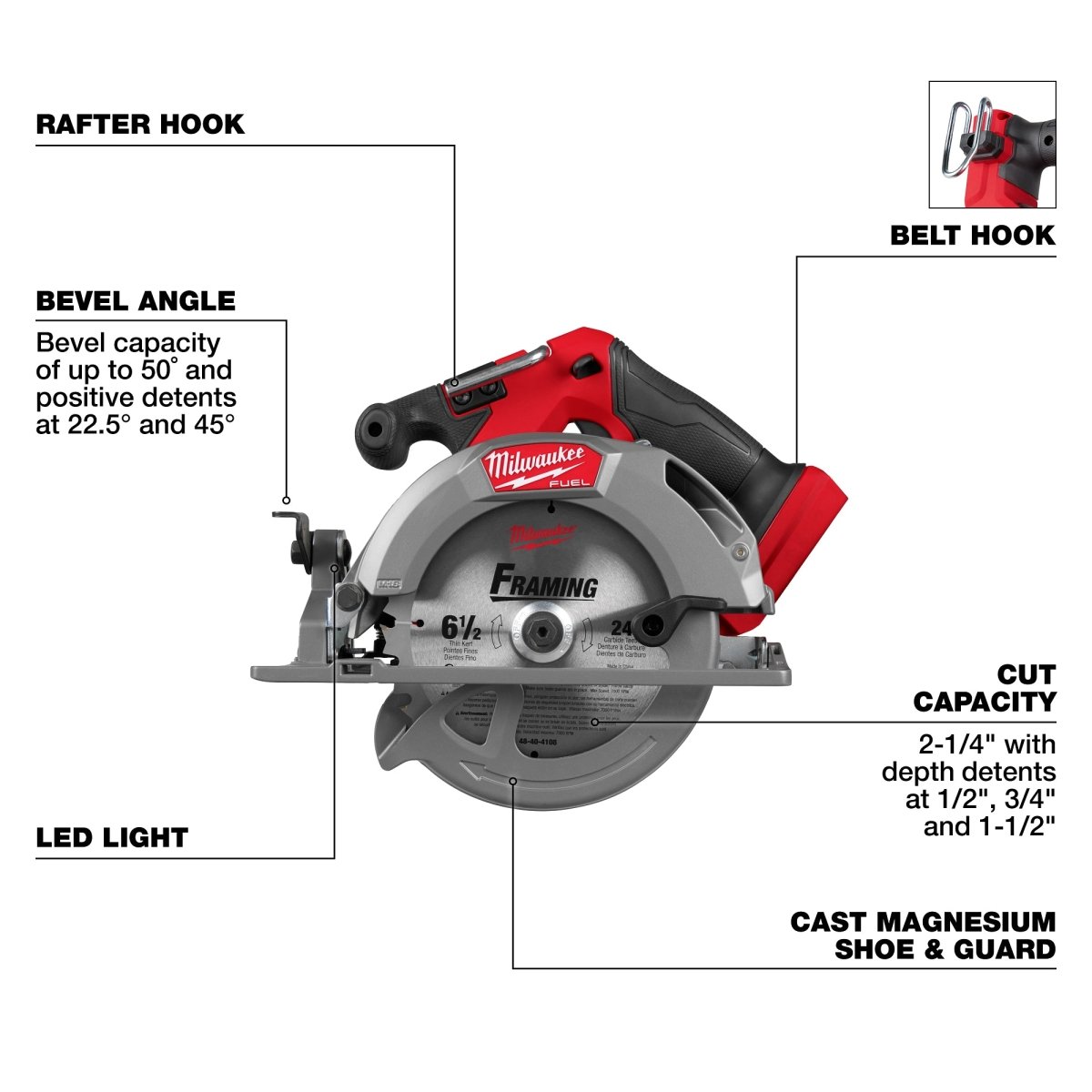 M18 FUEL™ 6 - 1/2" Circular Saw (Tool Only) - AAA Industrial Supply