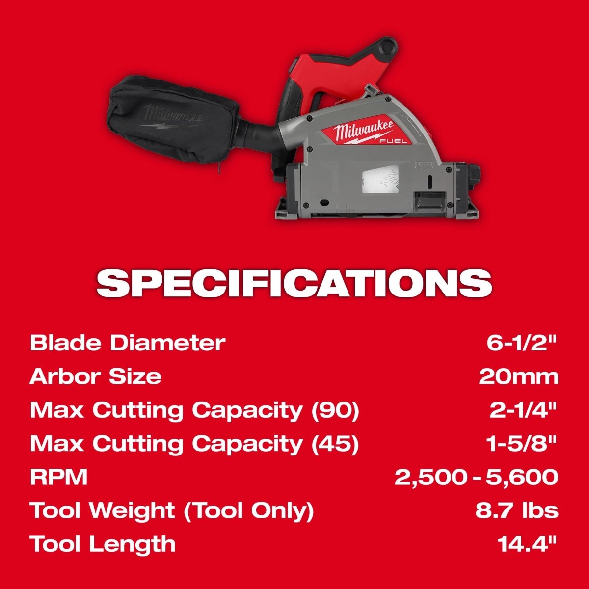 M18 FUEL™ 6 - 1/2” Plunge Track Saw - AAA Industrial Supply